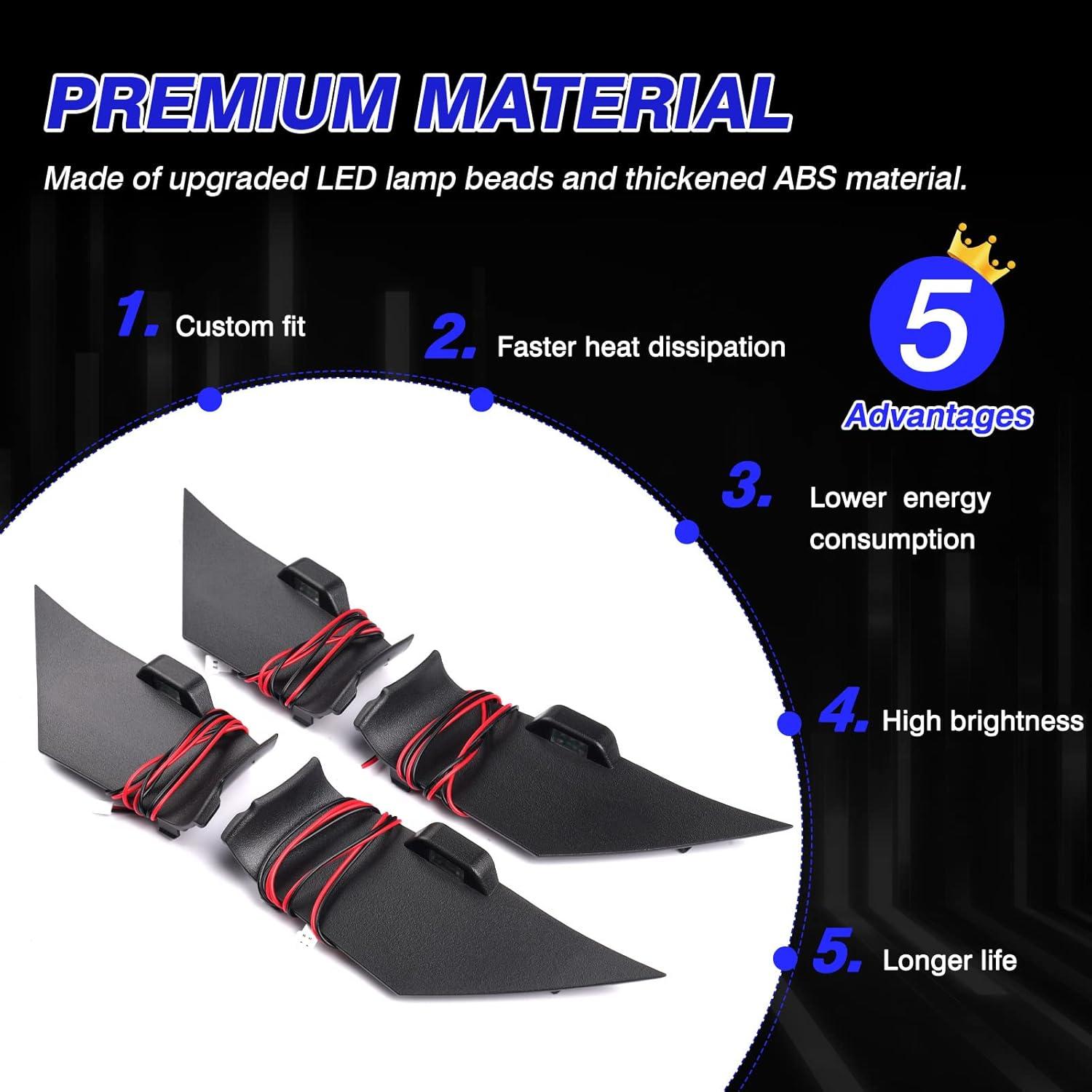 Luces LED interiores Powerty para Toyota Camry 2018-2024 Azul - 4 Piezas