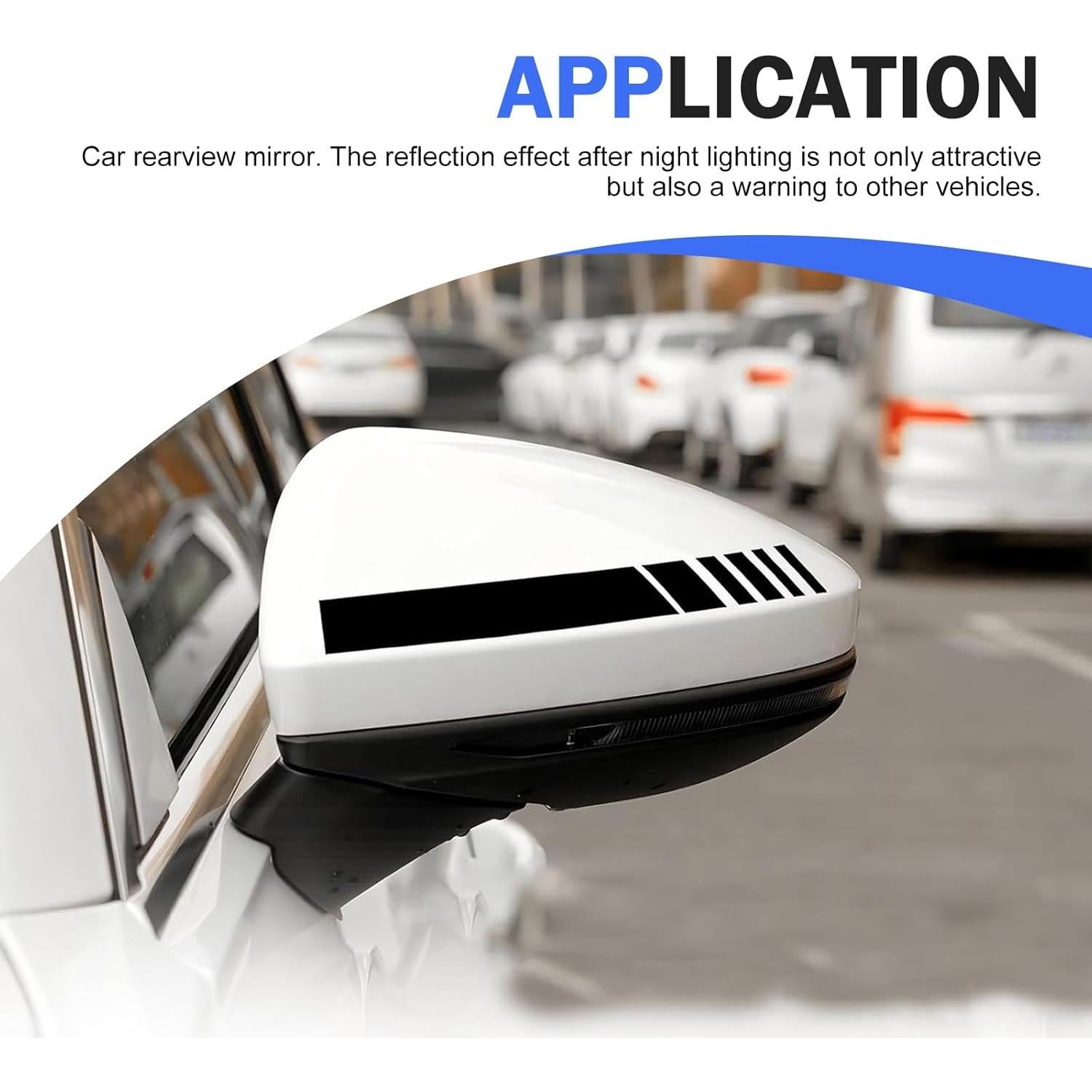 Calcomanías Reflectantes para Espejos Retrovisores Ferianl - 2 Piezas