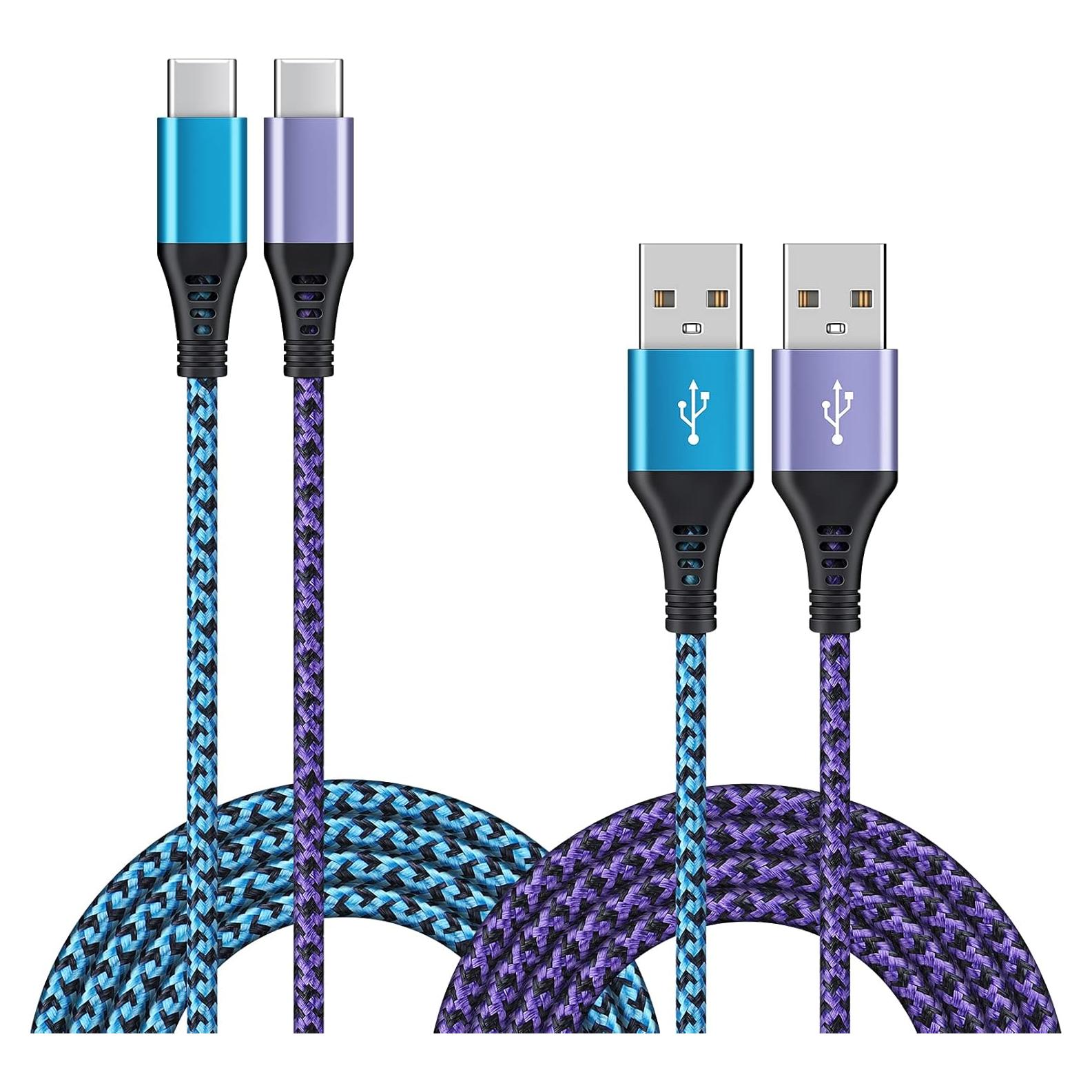 iPhone 17 16 Car Charger Cord Fast Charging Car Carplay Cable for iPhone 17 Pro Max Air 16e/16 Pro/16 Pro Max/16 Plus/15, 2Pack 3FT Android Auto USB A to USB C Cable for Samsung A17 A56 A36 A26 S25