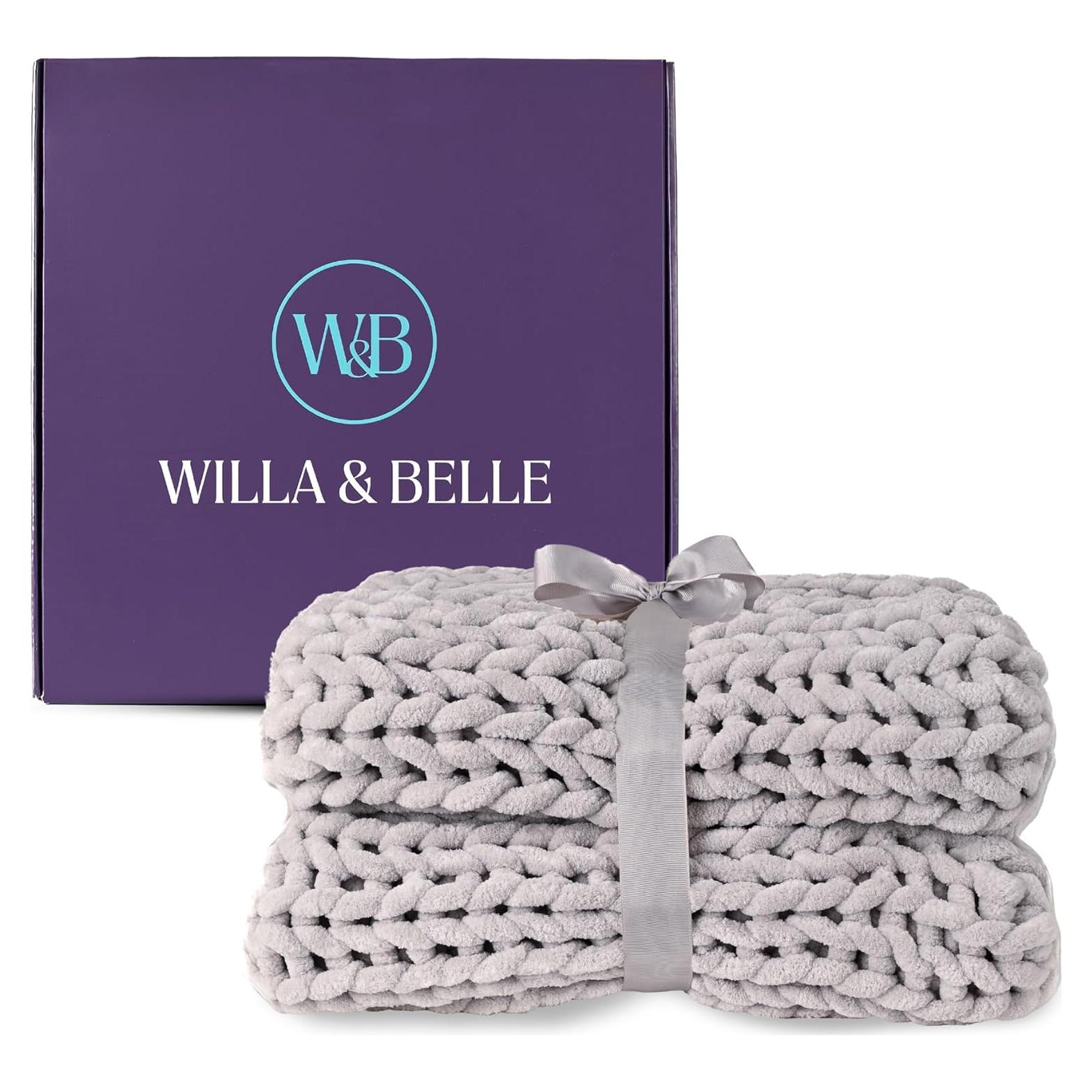 Manta de Chenilla Willa y Belle 127x152 cm Gris Suave