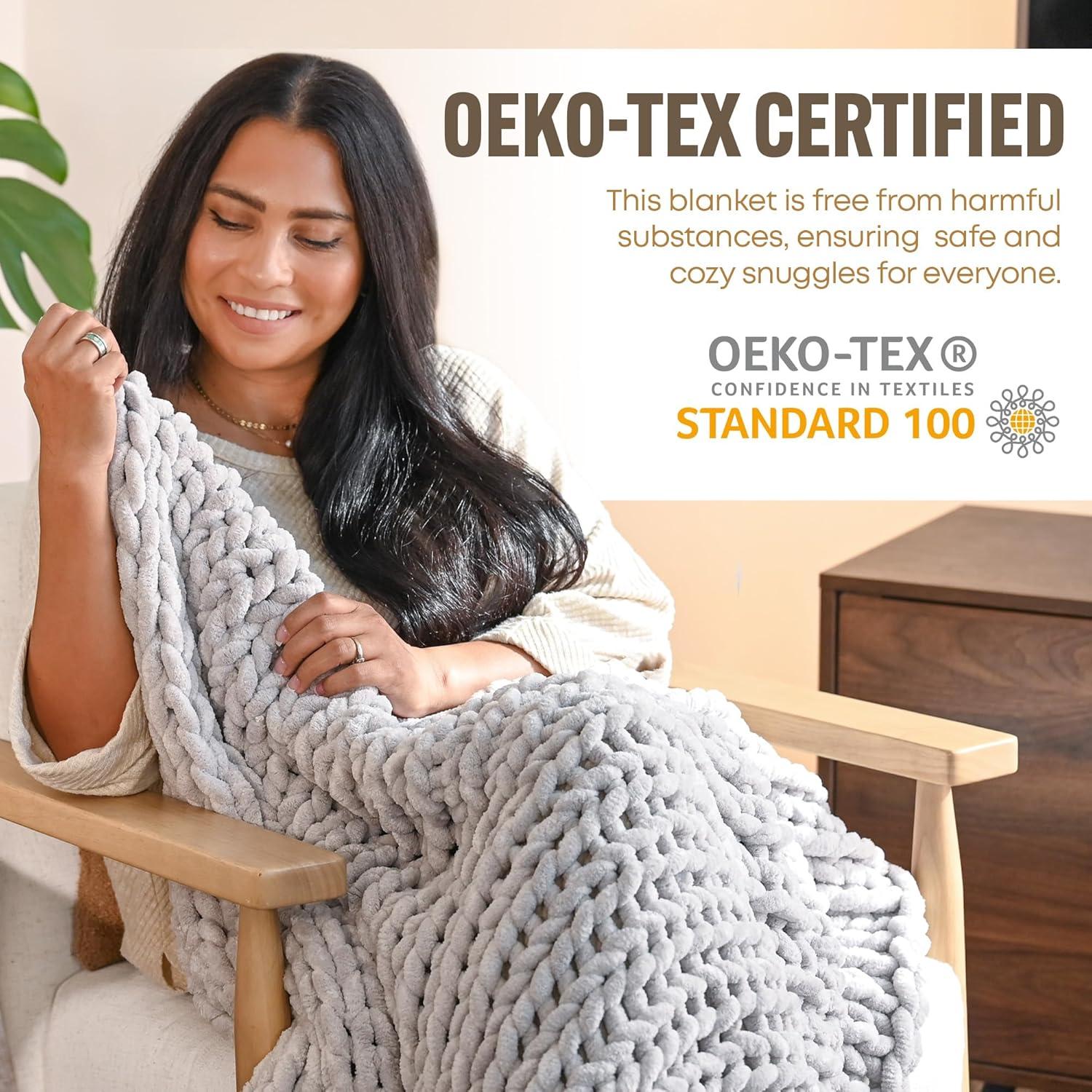 Manta de Chenilla Willa y Belle 127x152 cm Gris Suave