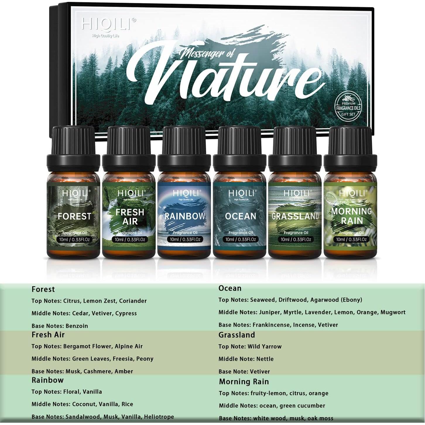 Set de Aceites de Fragancia Natural HIQILI 6x9.84ml