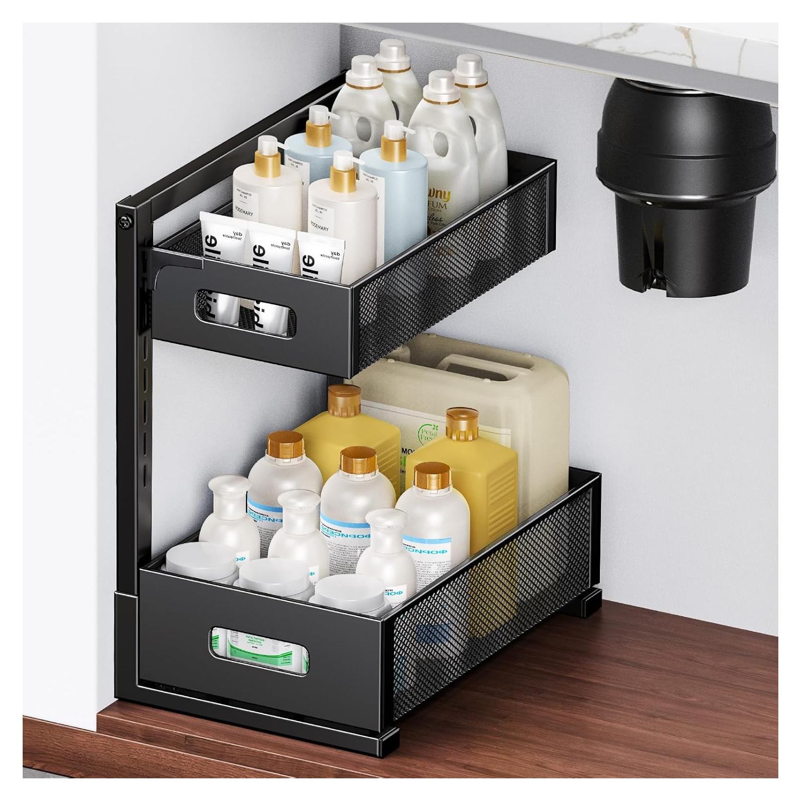 Organizador Bajo Fregadero HAIREALM 2 Niveles Ajustable Metal 22.68kg