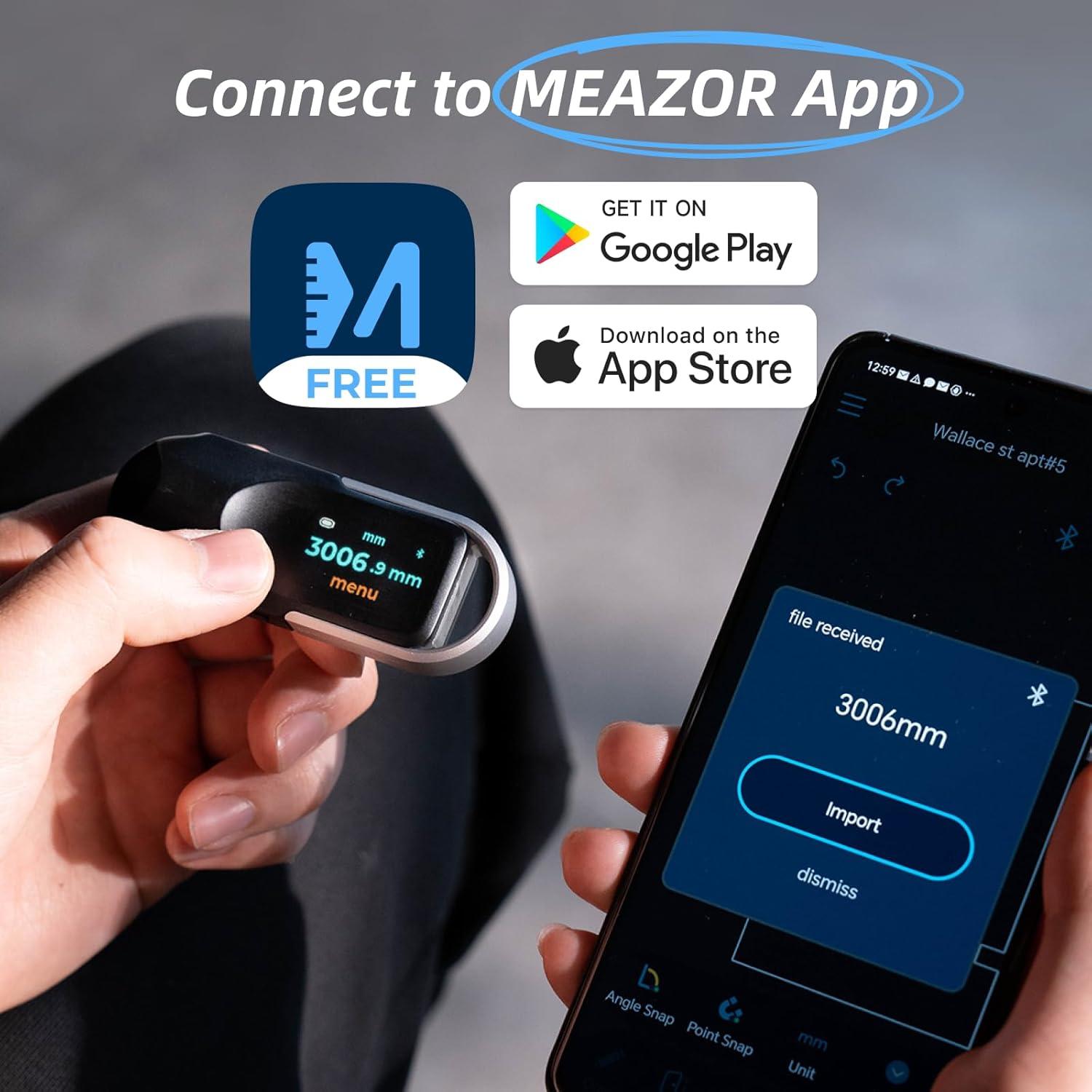 Cinta Métrica Digital HOZO NeoRulerGO con Láser y Funda