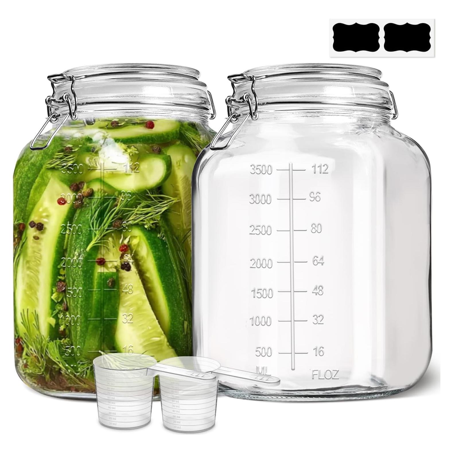 Contenedores de Almacenamiento de Vidrio ComSaf 4.16L Juego de 2