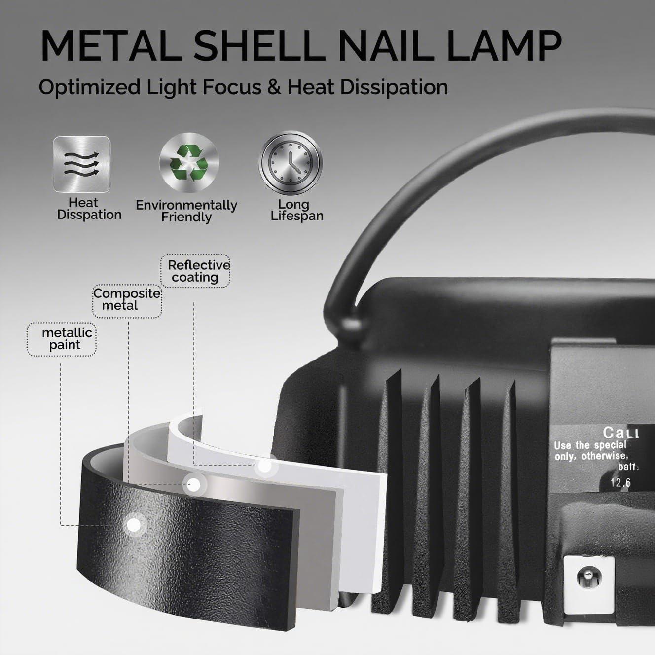 Lámpara de Uñas UV LED Inalámbrica Lumcrissy 64W Portátil