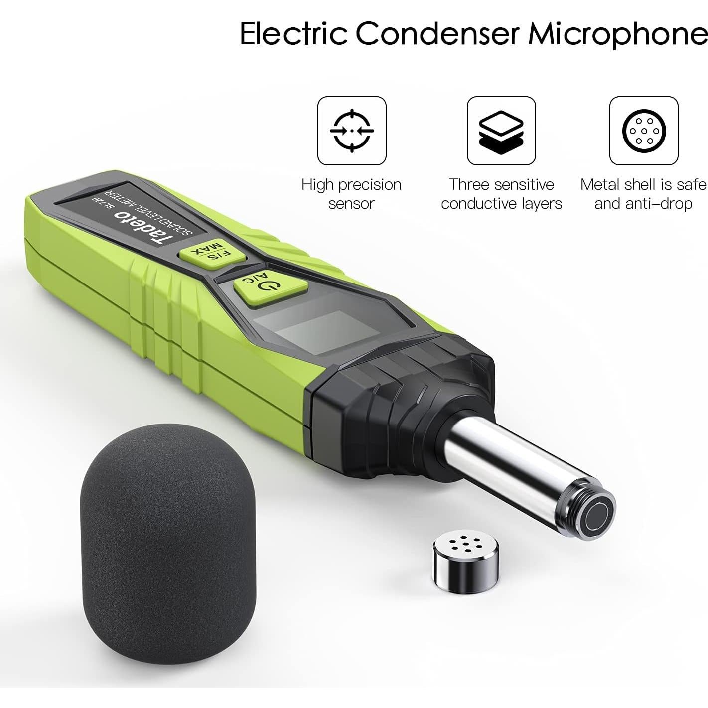 Medidor de Decibelios Digital Tadeto SL720 30-130dB Portátil