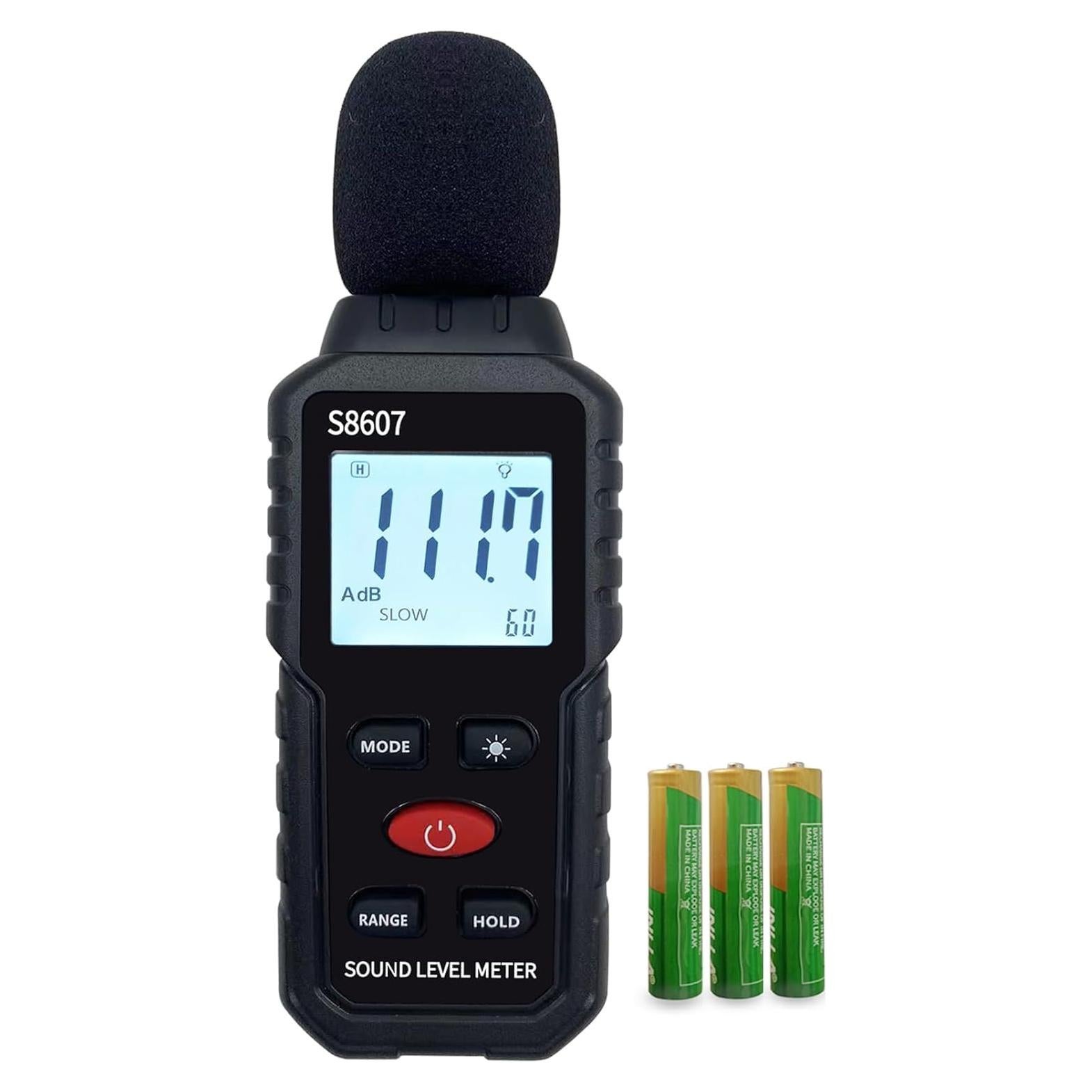 Medidor de Nivel de Sonido Digital S8607 30-130dBA Preciso