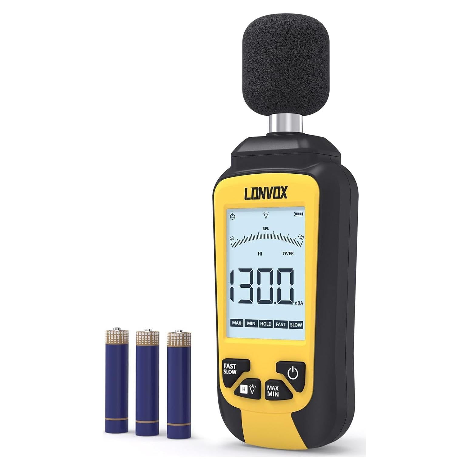 Medidor de Decibelios LONVOX LSM100 con Pantalla LCD 2.45"