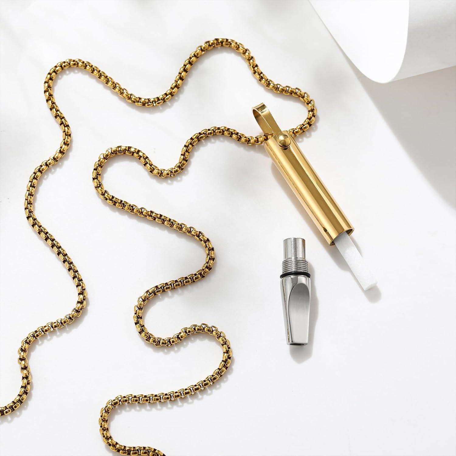 Collar de Respiración Consciente Acero Inoxidable Oro