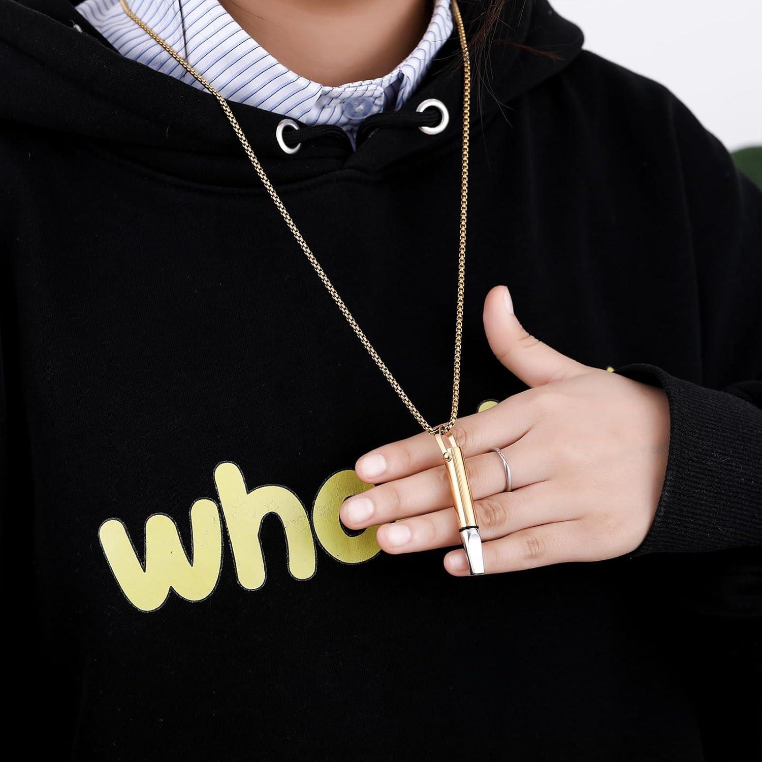 Collar de Respiración Consciente Acero Inoxidable Oro