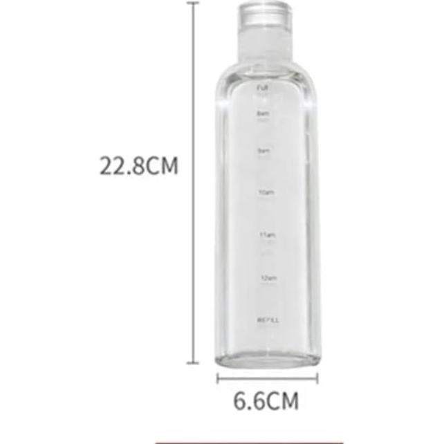 Botella de vidrio de borosilicato 500 ml azul a prueba de fugas