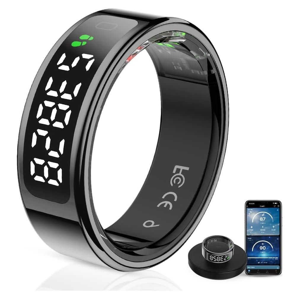 Anillo Inteligente UouNeaCo R11 Negro - Monitoreo Salud 24/7