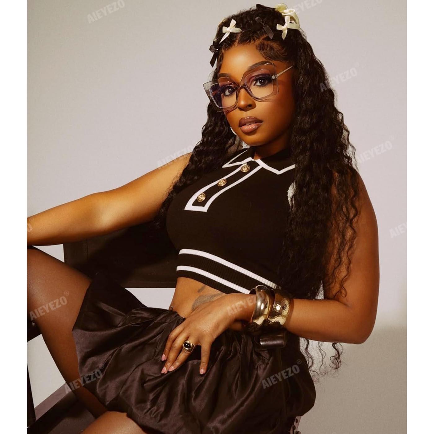 Gafas AIEYEZO Antiluz Azul Sobredimensionadas para Mujeres