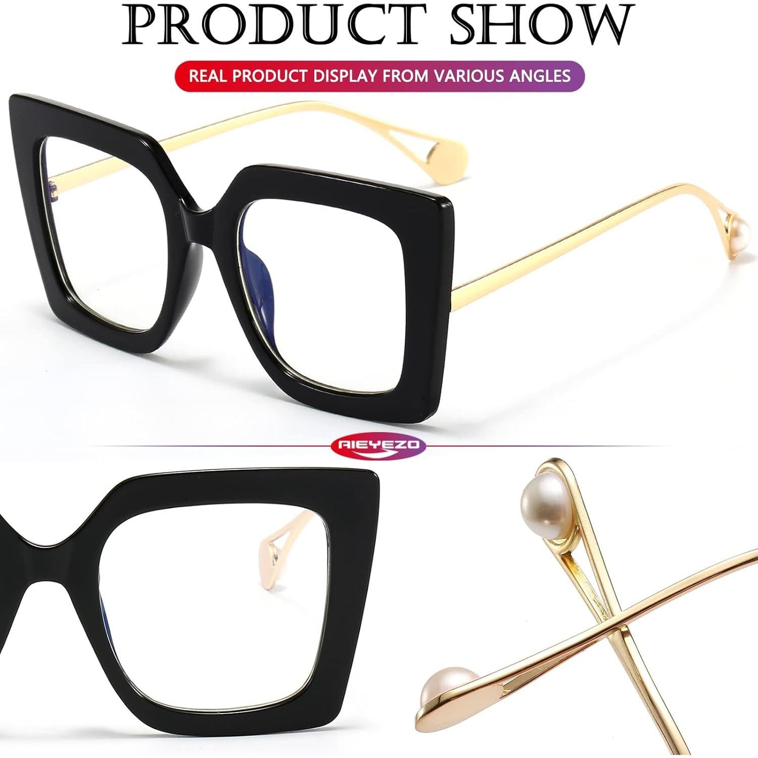 Gafas AIEYEZO Antiluz Azul Sobredimensionadas para Mujeres