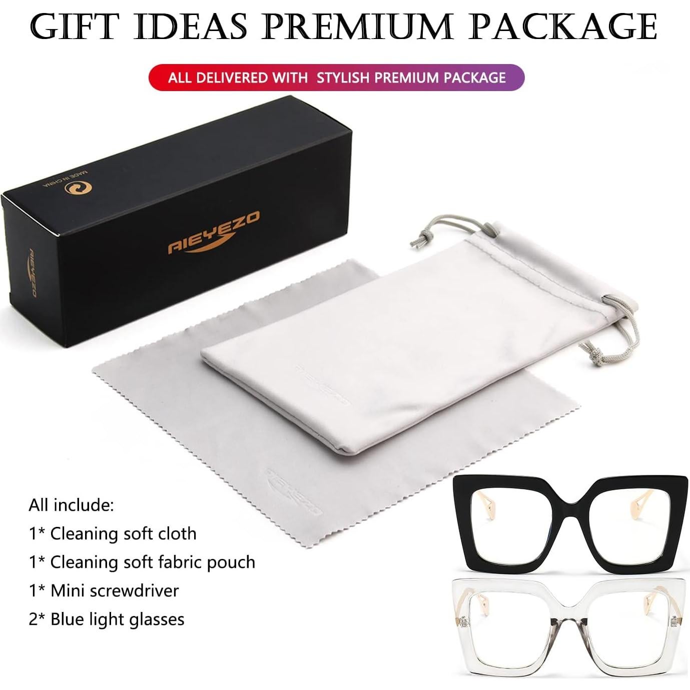 Gafas AIEYEZO Antiluz Azul Sobredimensionadas para Mujeres