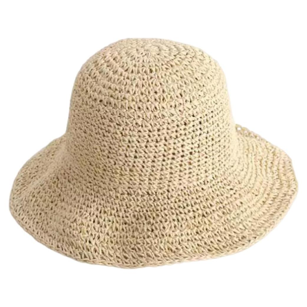 Sombrero de Sol KORADI para Mujeres de Paja Flexible 9.9 cm