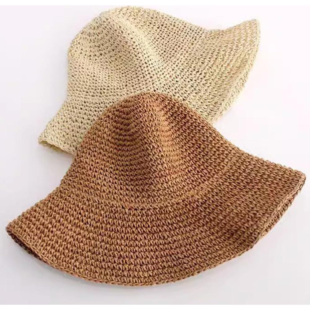 Sombrero de Sol KORADI para Mujeres de Paja Flexible 9.9 cm