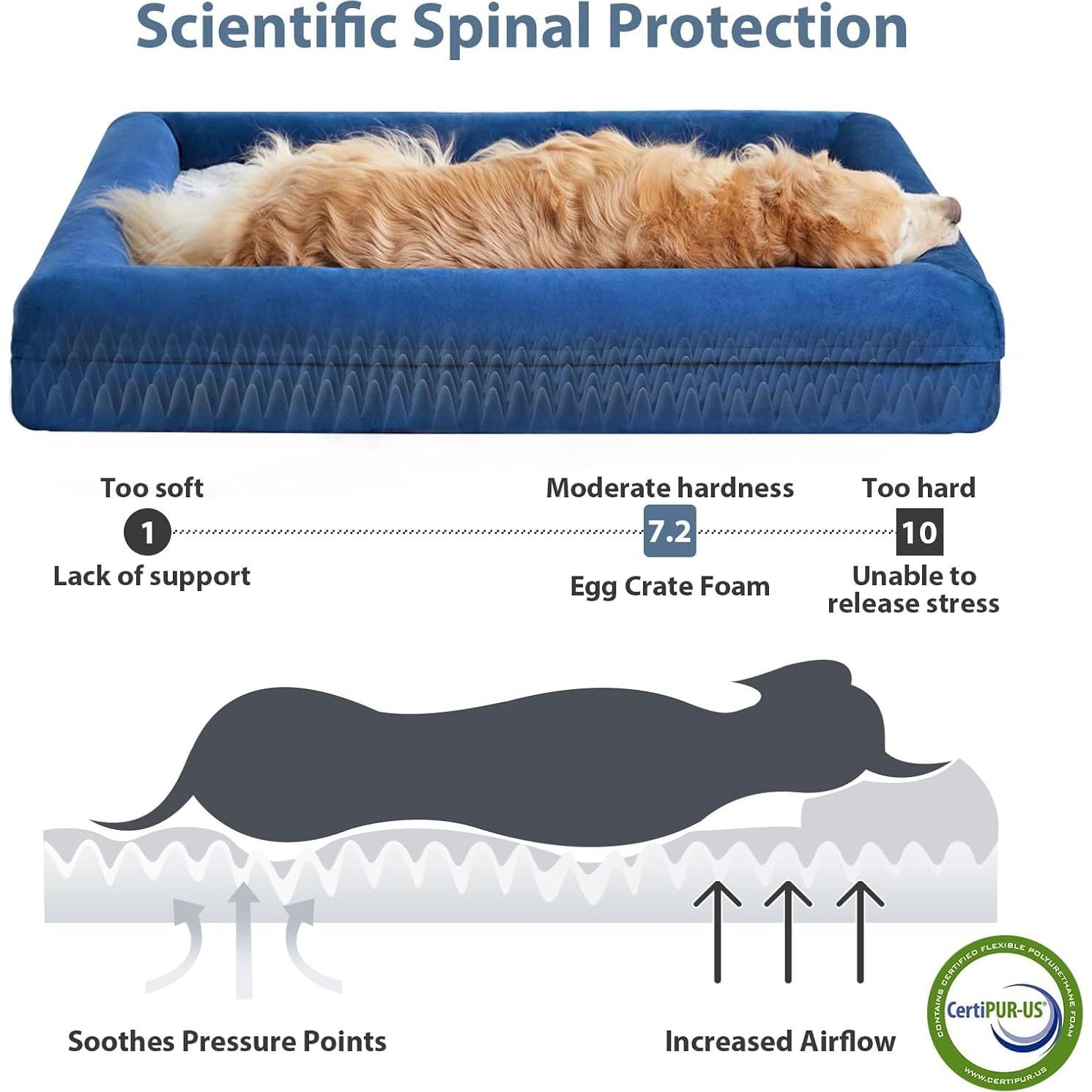 Cama para Perros Grande WNPETHOME XL Ortopédica Impermeable