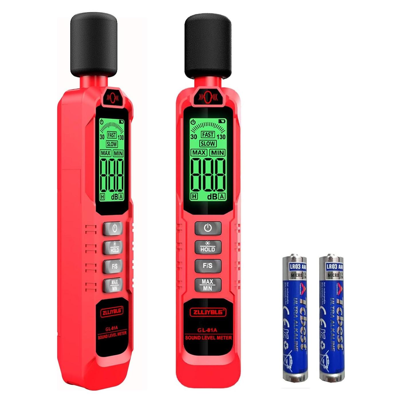 Medidor de Decibelios GL81A Digital con Pantalla LCD 30-130dB