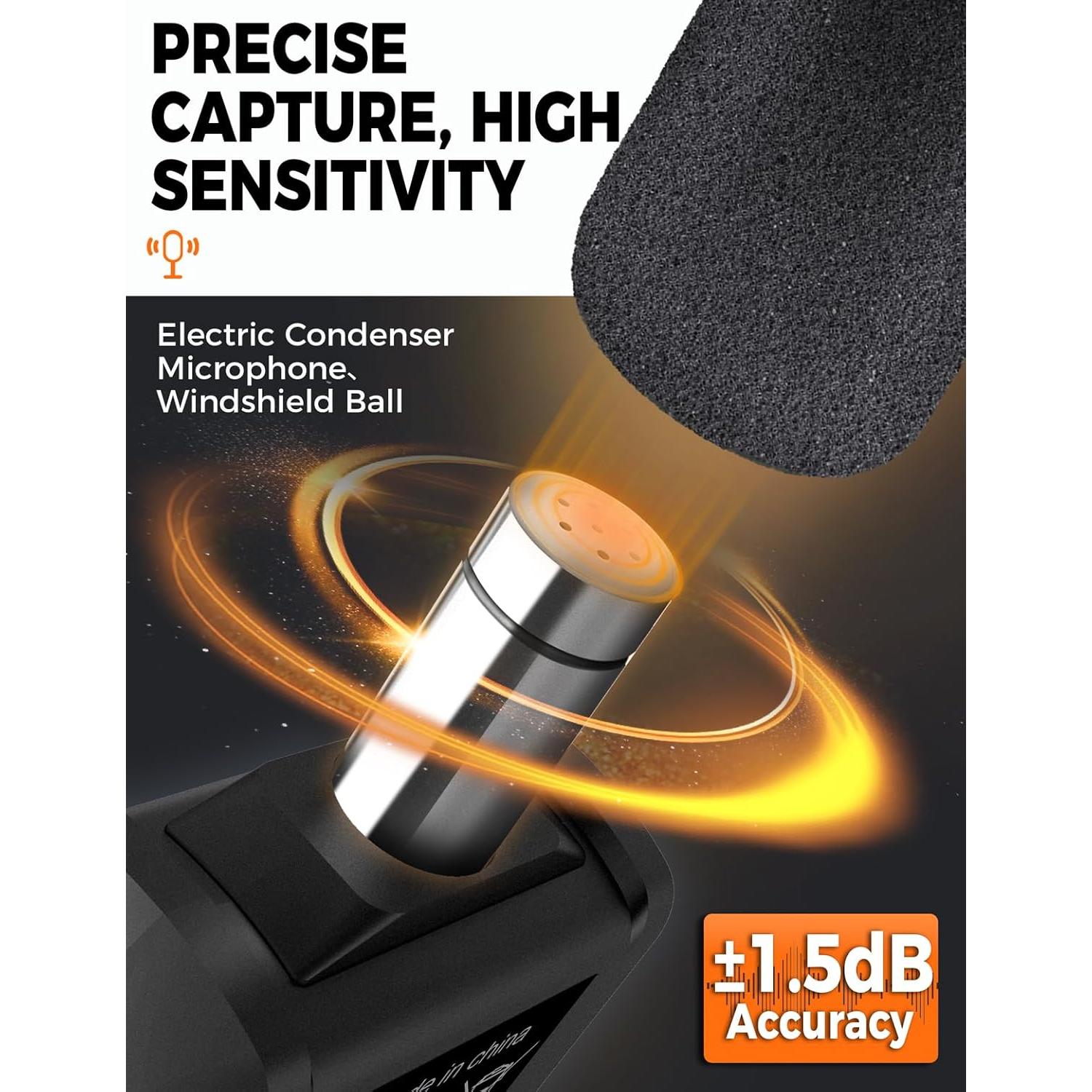 Medidor de Decibelios POROMETISTO SL01 30-130dB SPL Digital