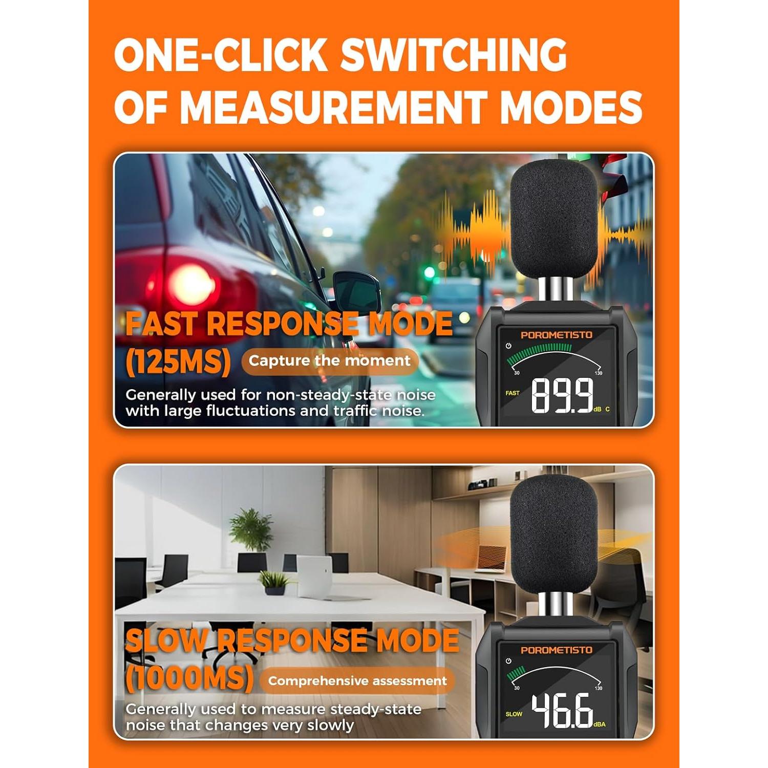 Medidor de Decibelios POROMETISTO SL01 30-130dB SPL Digital