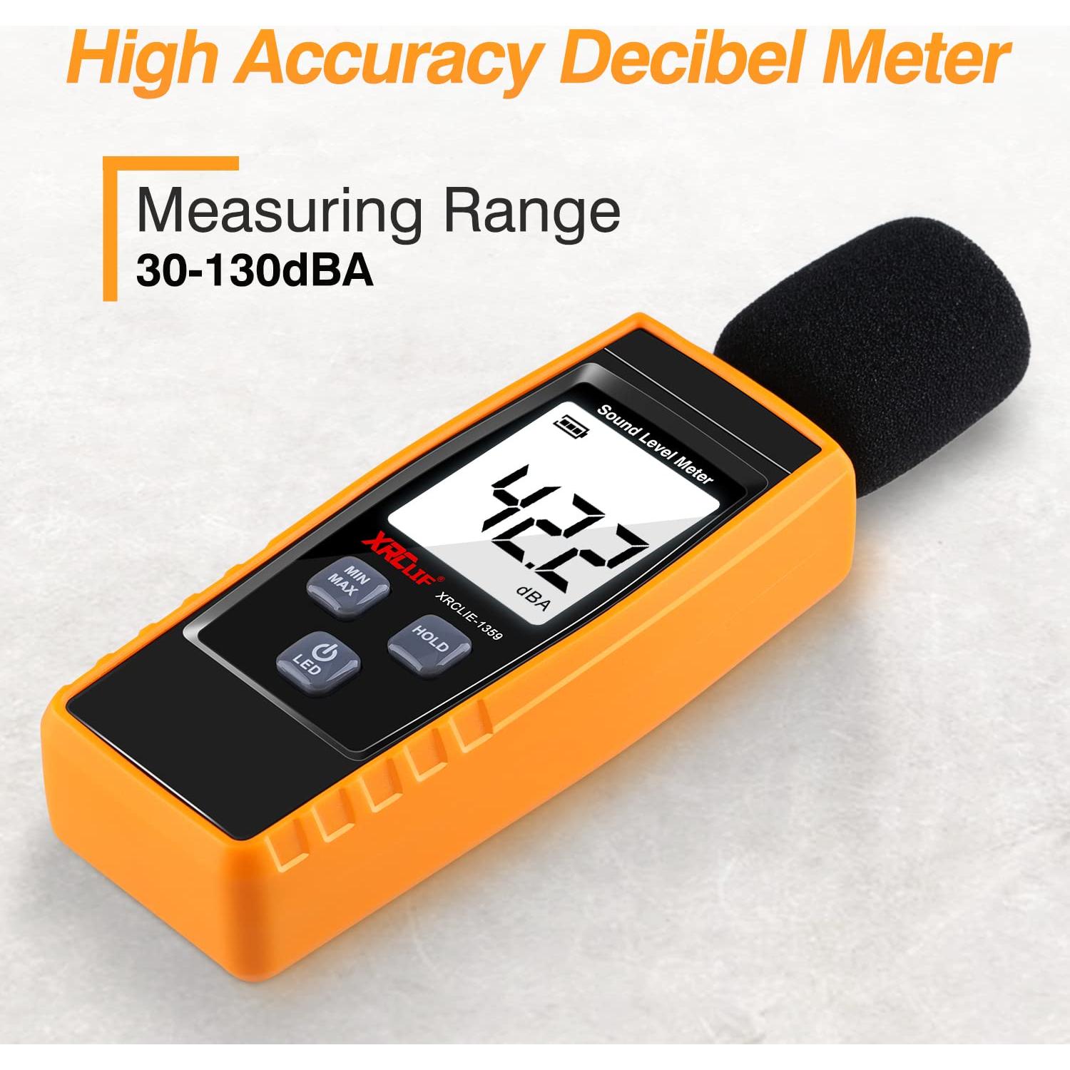 Medidor de Decibelios Digital XRCLIF 30-130 dB con Alarma