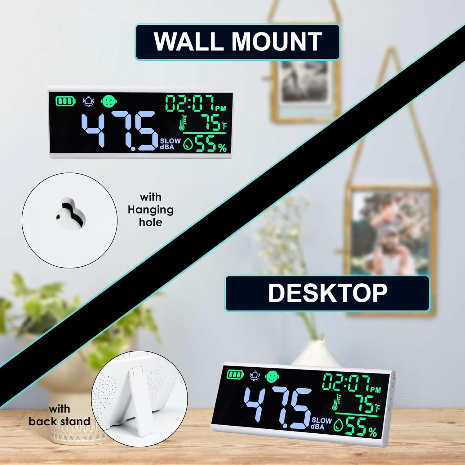 Medidor de Decibelios DANOPLUS 13" con Alarma y Pantalla LED