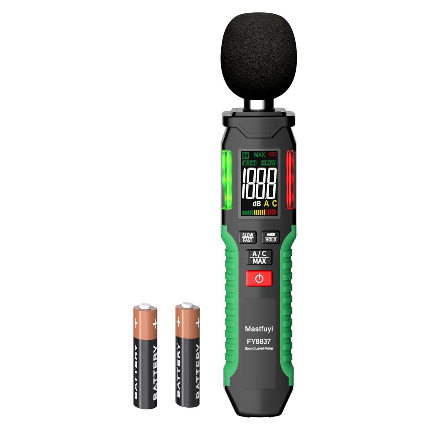 Medidor de Decibelios Mastfuyi FY8837 30-130 dB Digital LCD