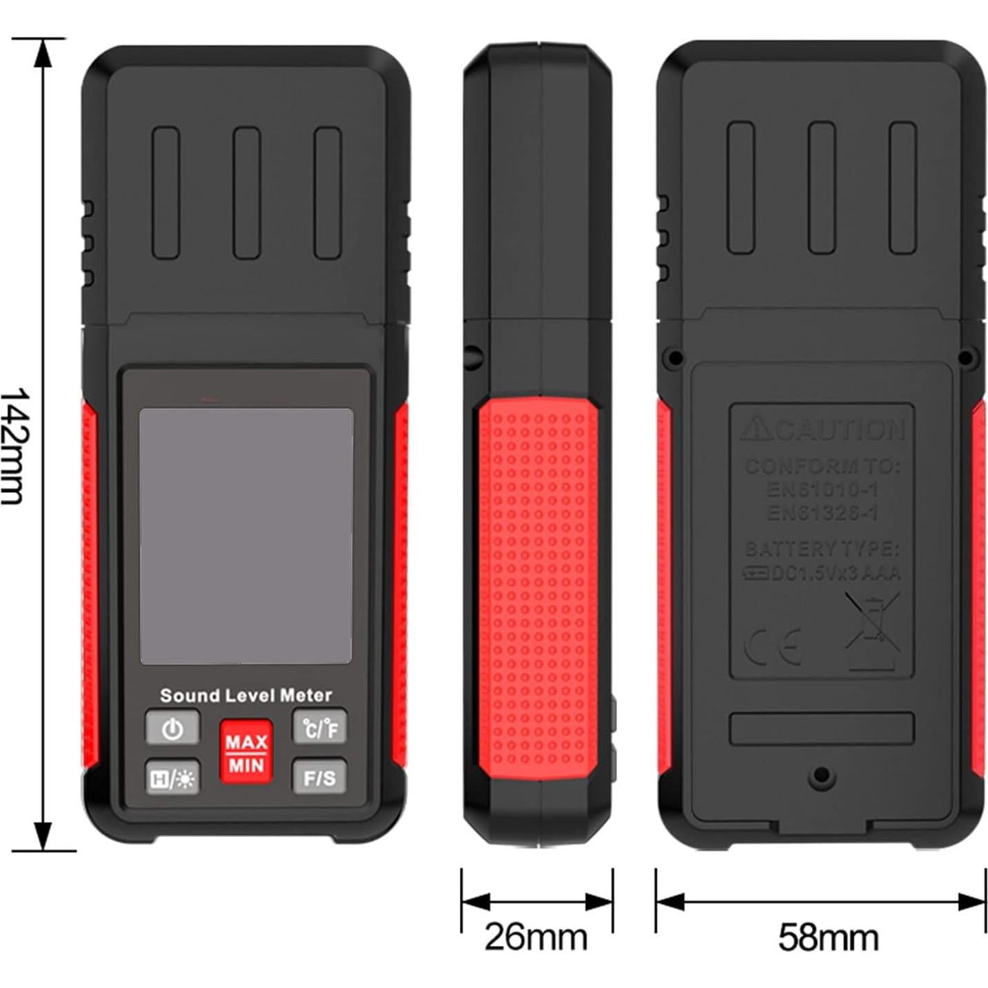 Medidor de Nivel de Sonido Intendvision HT602A 30-130 dBA