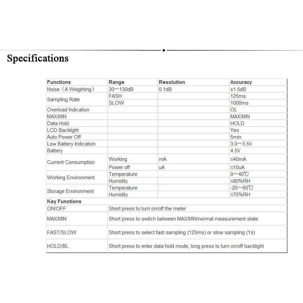 Medidor de Decibelios UNI-T UT353BT Bluetooth 30-130 dB