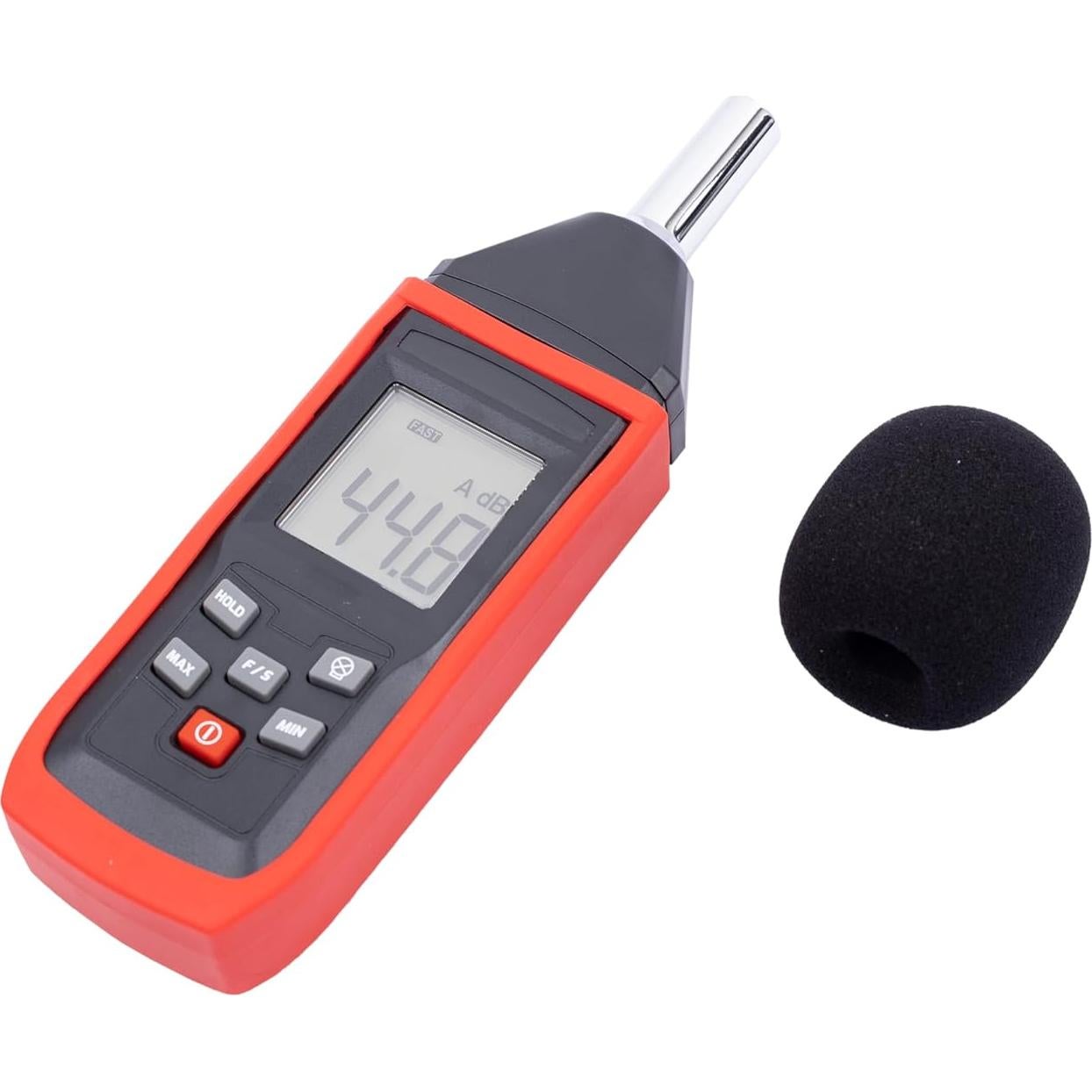 Medidor de Sonido HFS, Rango 30dB a 130dB, Pantalla LCD