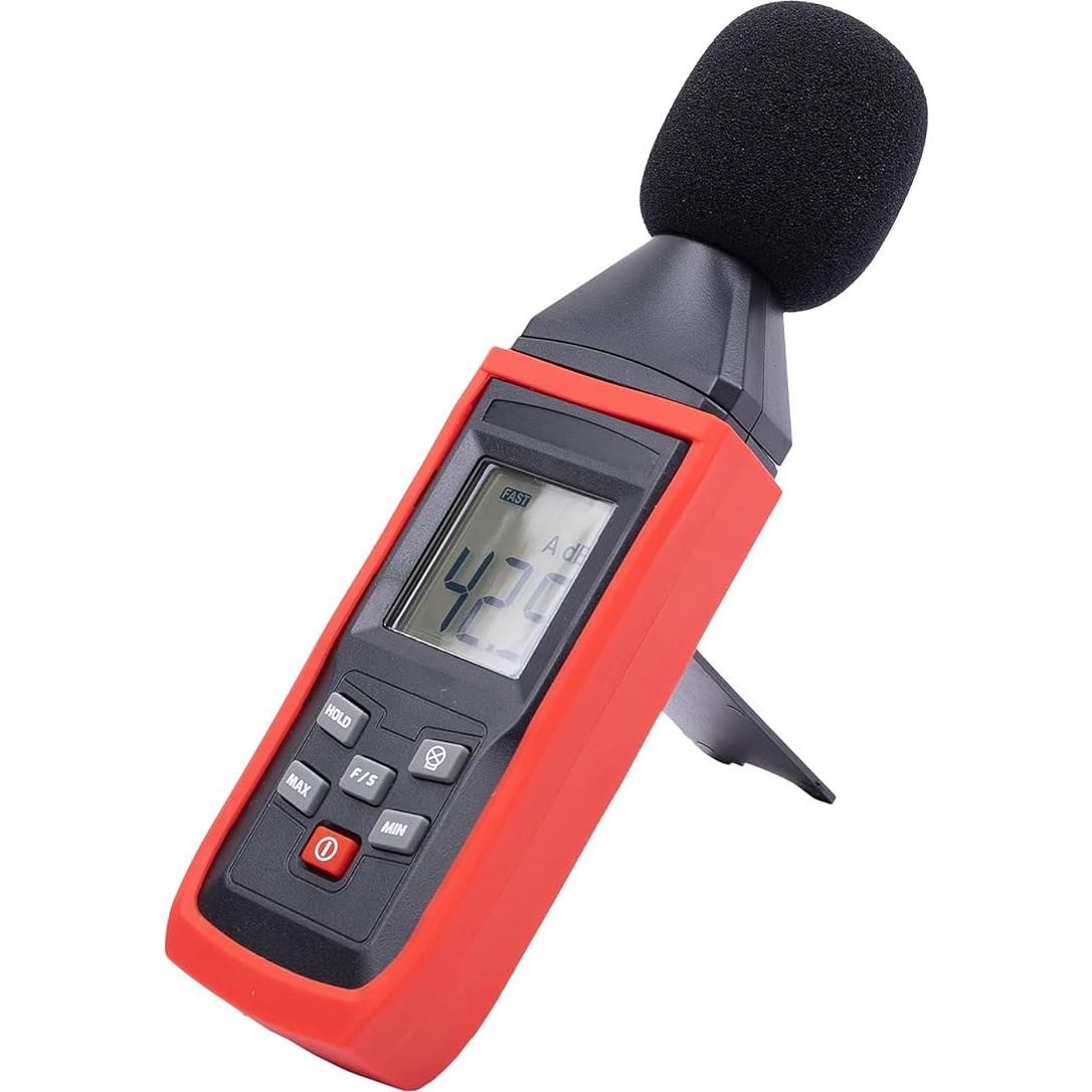 Medidor de Sonido HFS, Rango 30dB a 130dB, Pantalla LCD