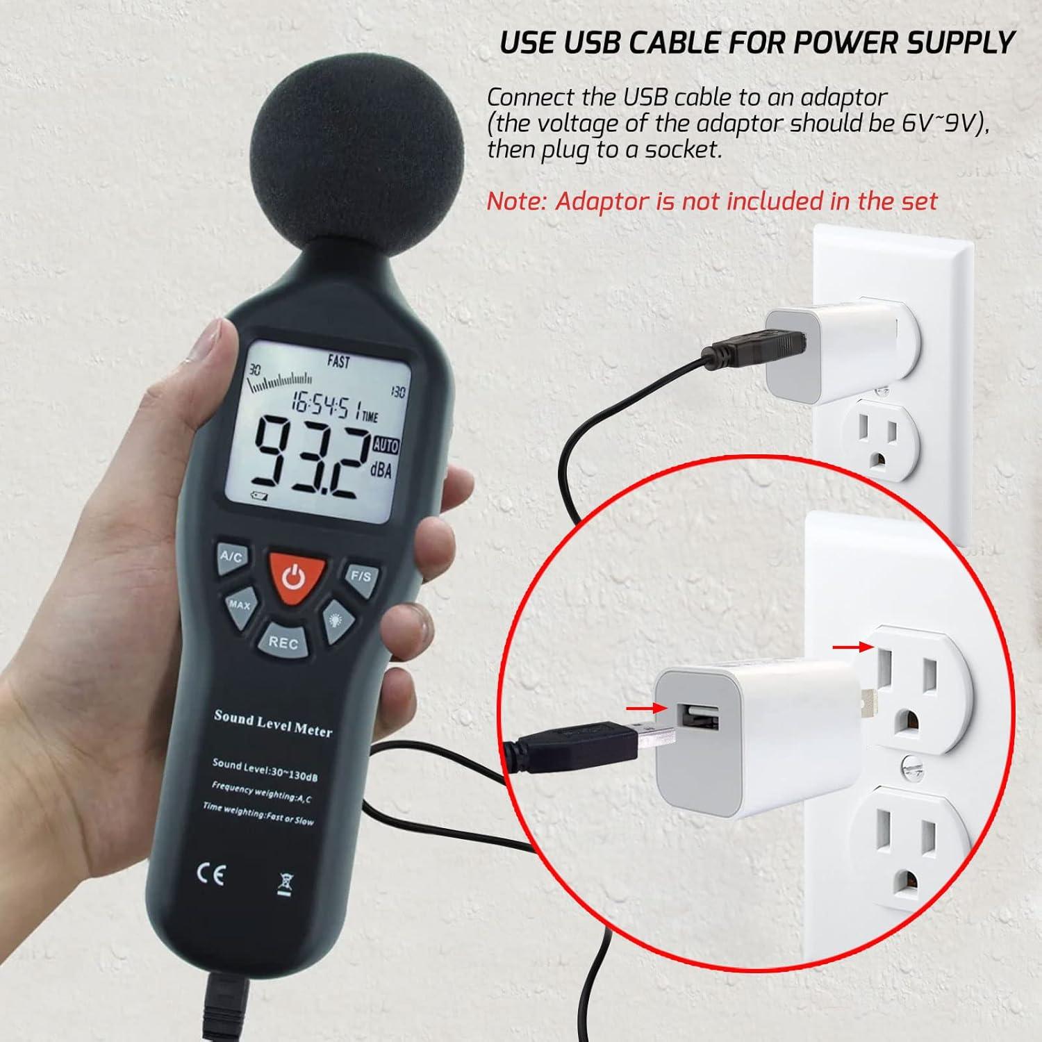 Medidor de Decibelios Digital Gain Express SLM-24 30-130dB
