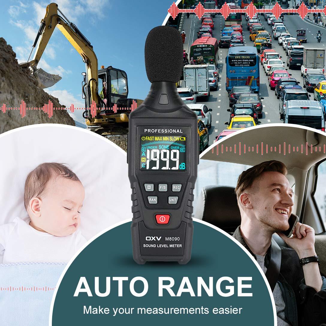 Medidor de Decibelios OXV 8090A Digital 30-130 dB Precisión 1.5dB