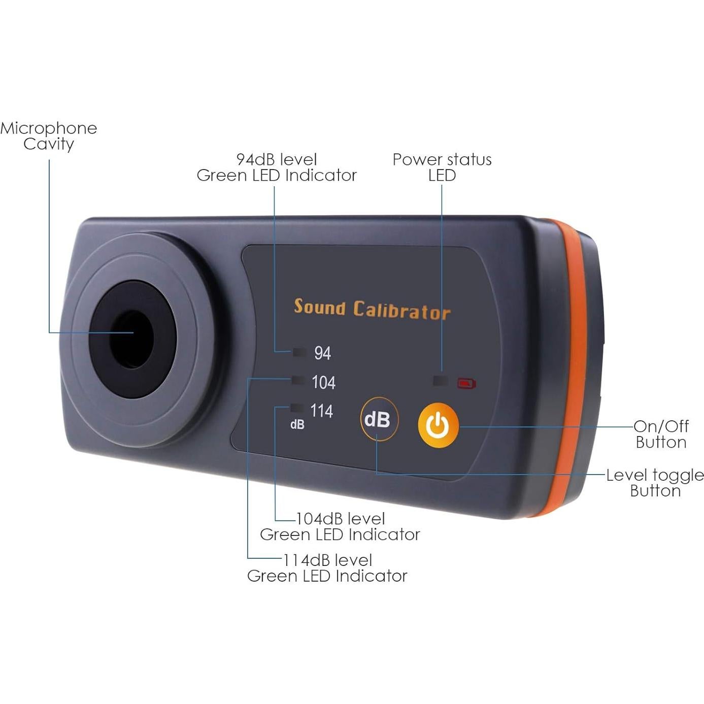 Calibrador de Nivel de Sonido TekcoPlus TK305PLUS 94dB-114dB