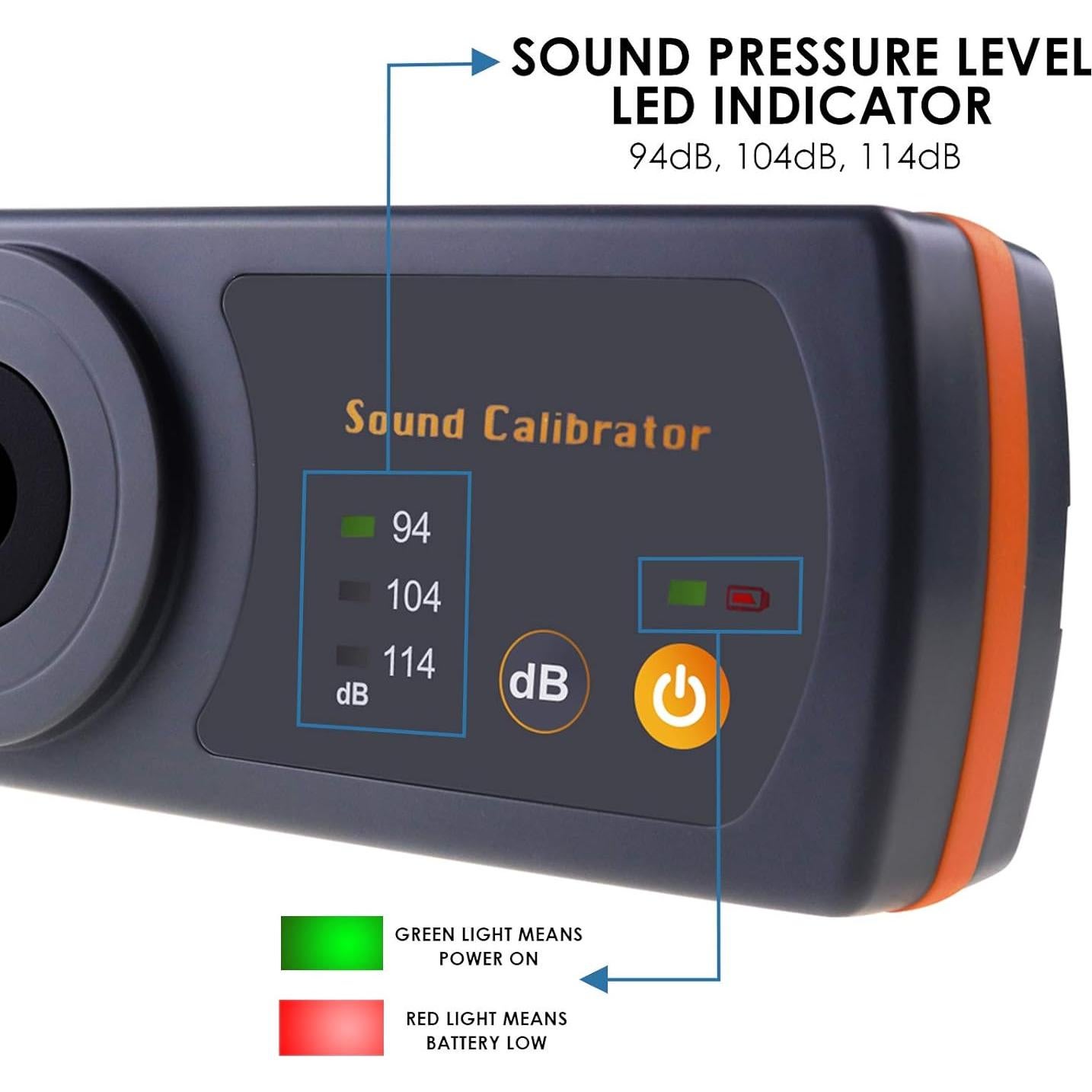 Calibrador de Nivel de Sonido TekcoPlus TK305PLUS 94dB-114dB