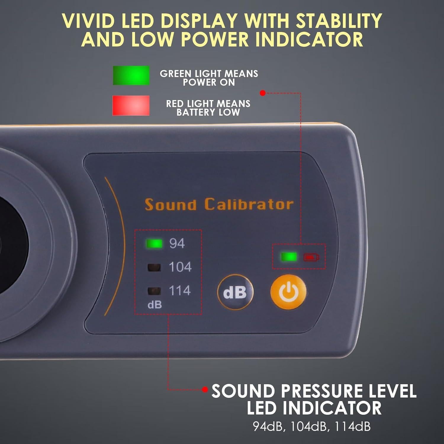 Calibrador de Nivel de Sonido Gain Express 8930B 114dB 104dB 94dB