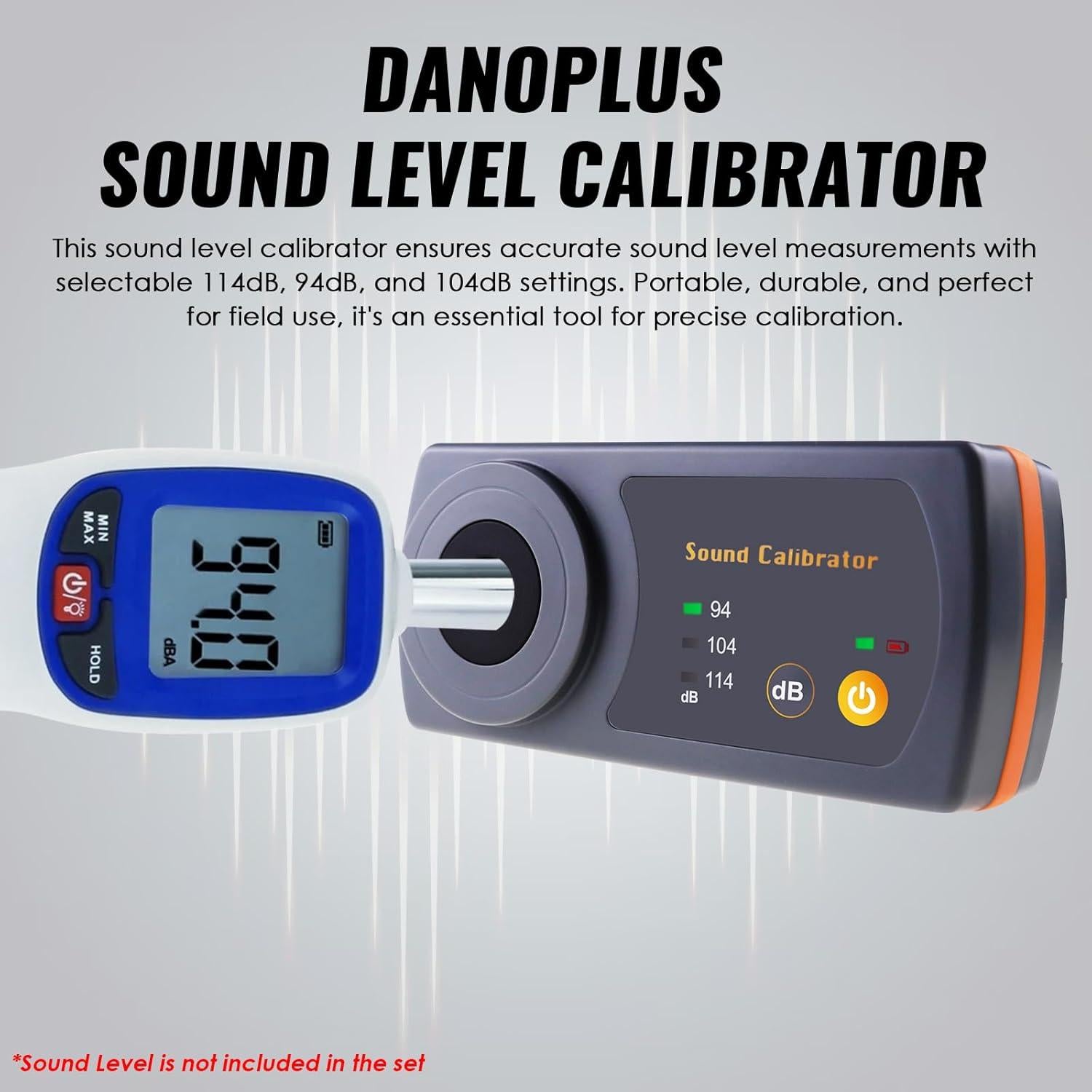 Calibrador de Sonido DANOPLUS KB0305 3 Niveles 114dB 94dB 104dB