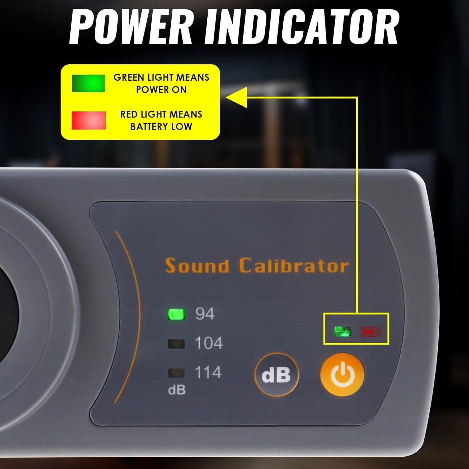 Calibrador de Sonido DANOPLUS KB0305 3 Niveles 114dB 94dB 104dB