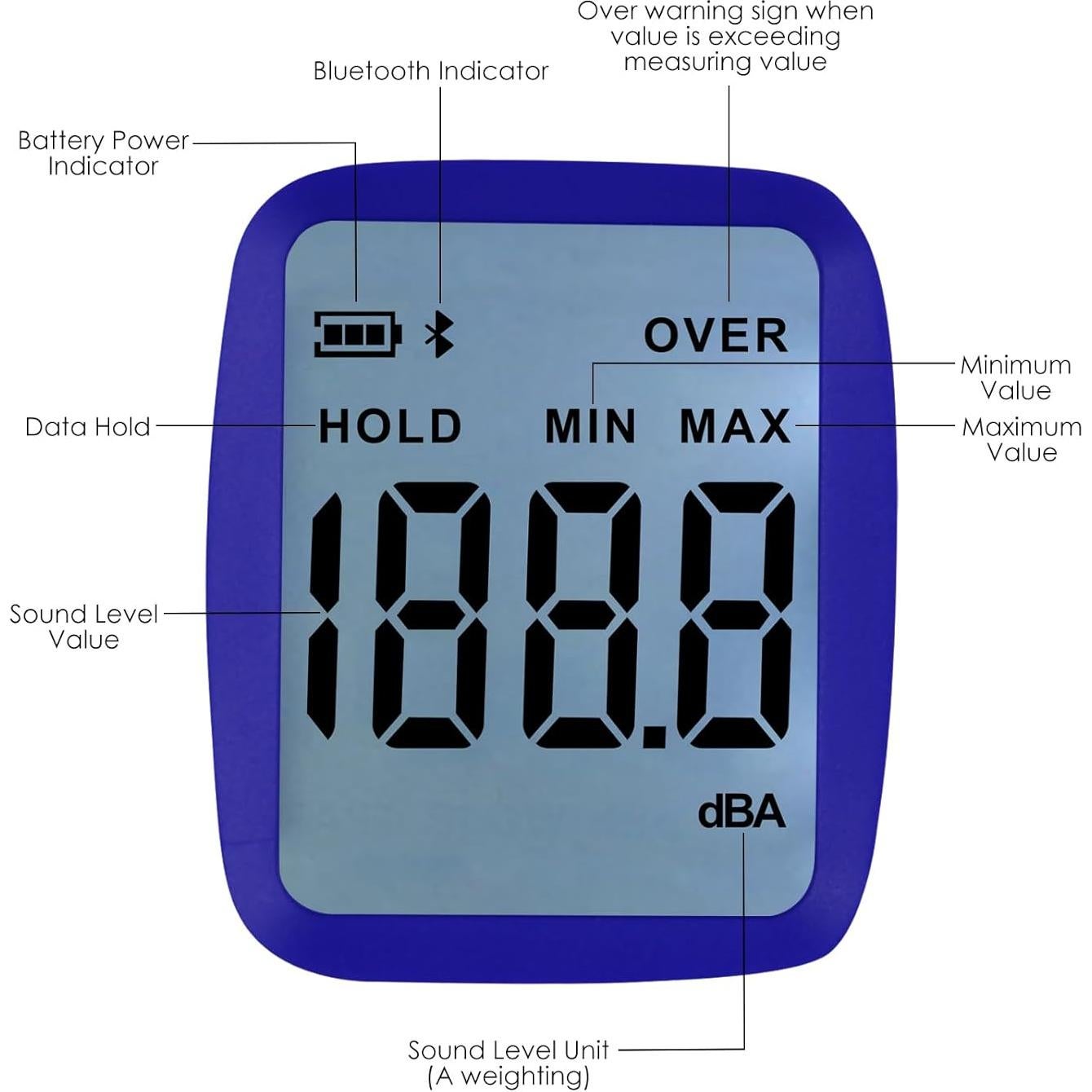 Medidor de Decibelios Inalámbrico Tekcoplus TK379PLUS 30-130dBA