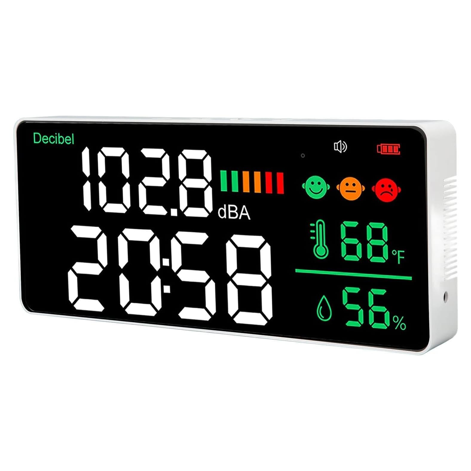 Medidor de Decibelios Diydeg 4 en 1 Pantalla LED 11"
