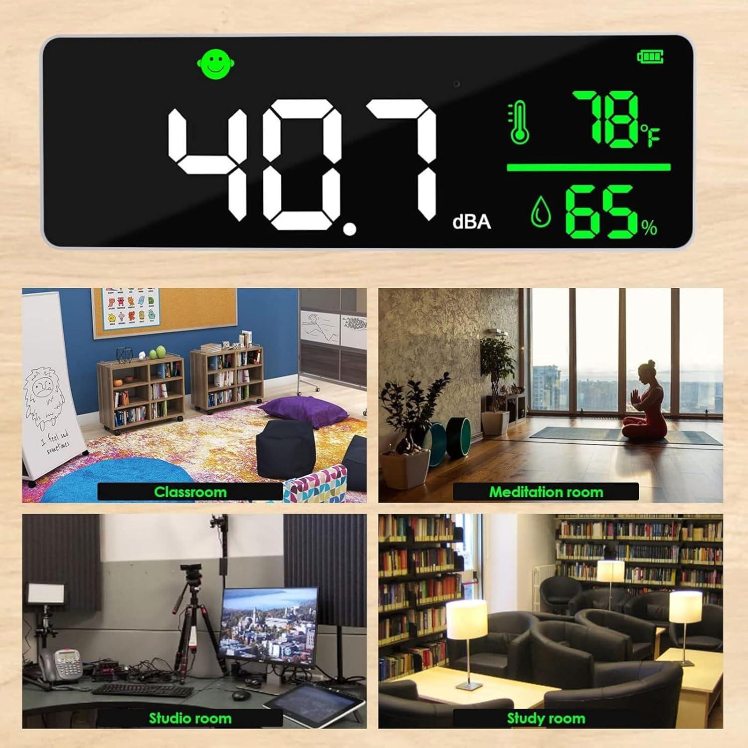 Medidor de Decibelios ZEZEFUFU con Pantalla LED 30-130dB