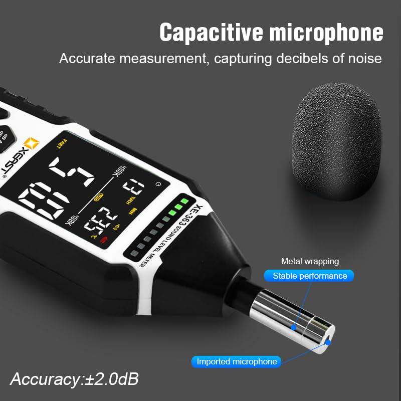 Medidor de Nivel de Sonido Digital Xeast XE-363 30-130dB