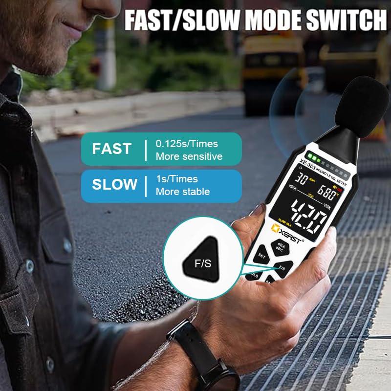 Medidor de Nivel de Sonido Digital Xeast XE-363 30-130dB