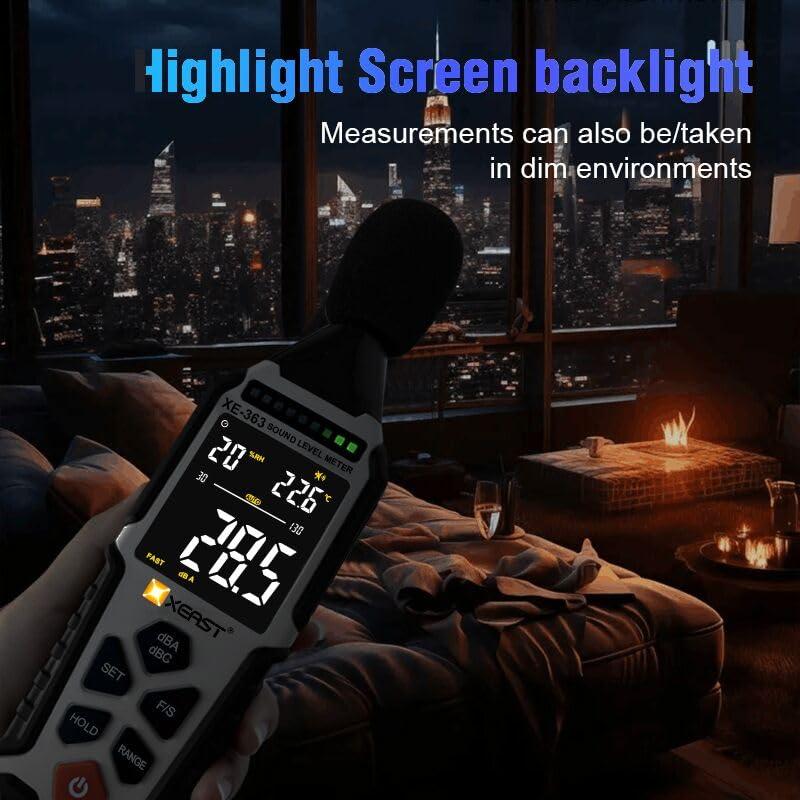 Medidor de Nivel de Sonido Digital Xeast XE-363 30-130dB
