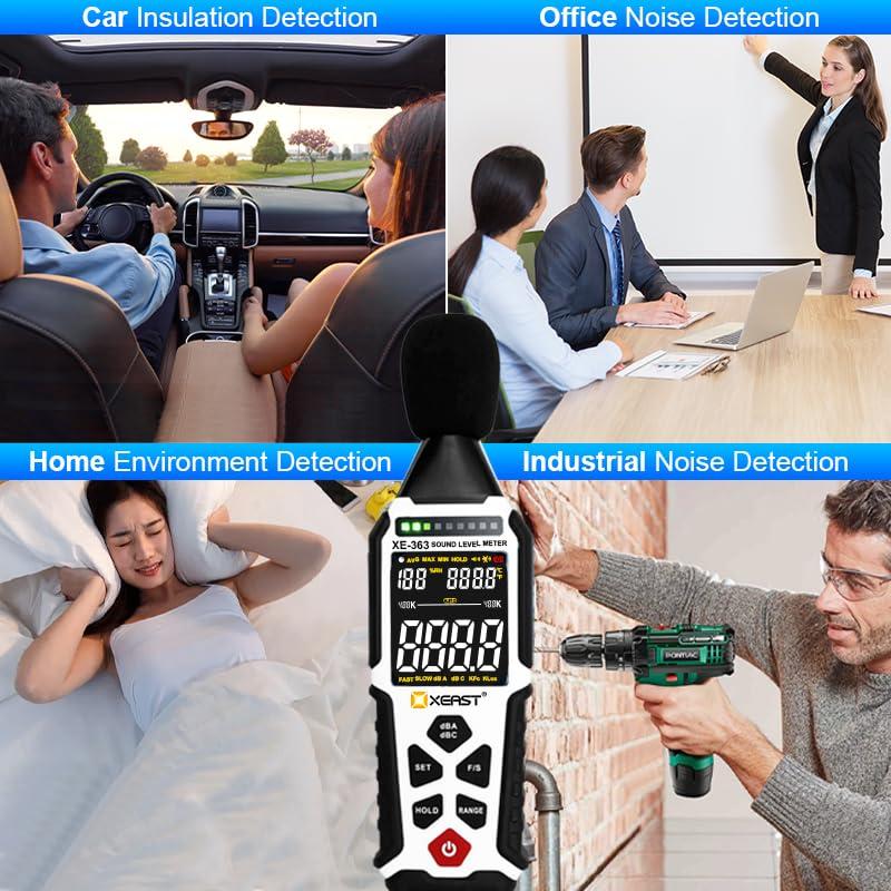Medidor de Nivel de Sonido Digital Xeast XE-363 30-130dB