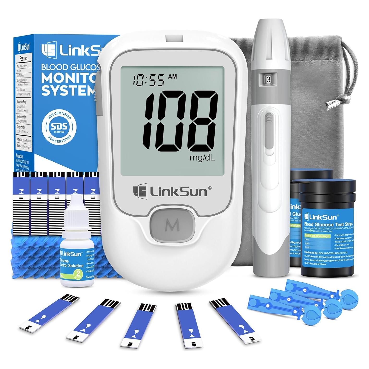 Kit de Monitor de Glucosa Bioland G-425-1 con 100 Tiras y Lancetas