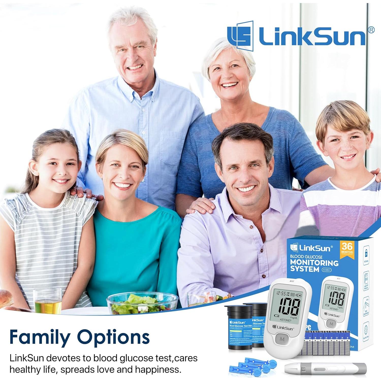 Kit de Monitor de Glucosa Bioland G-425-1 con 100 Tiras y Lancetas