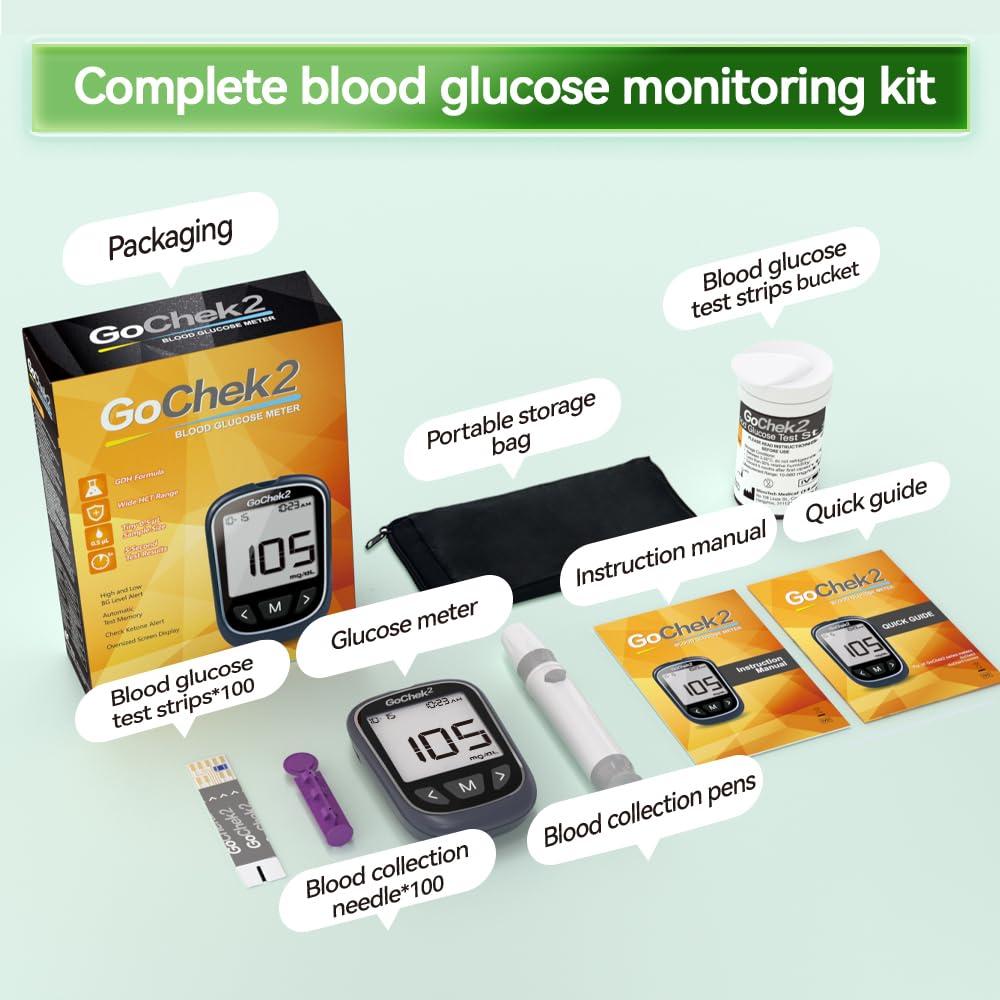 Kit Monitor de Glucosa MicroTech 100 Tiras y Lancetas